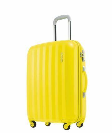 Prismo sunflower yellow suitcase.