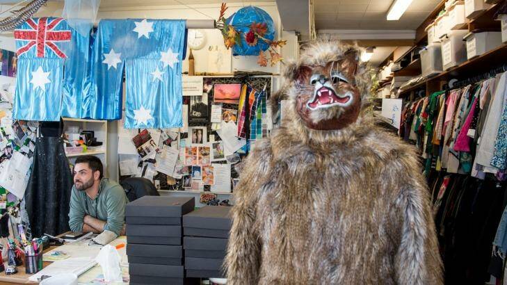 Wolf costume in the wardrobe department at the ABC's Elsternwick TV studios. Photo: Penny Stephens