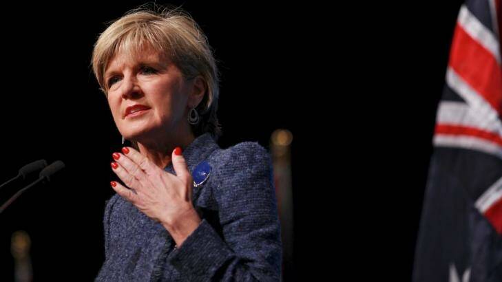 Australia foreign minister Julie Bishop: Beijing now suggests her comments made to Fairfax which drew a sharp rebuke in Chinese media were bogus. Photo: Ken Irwin