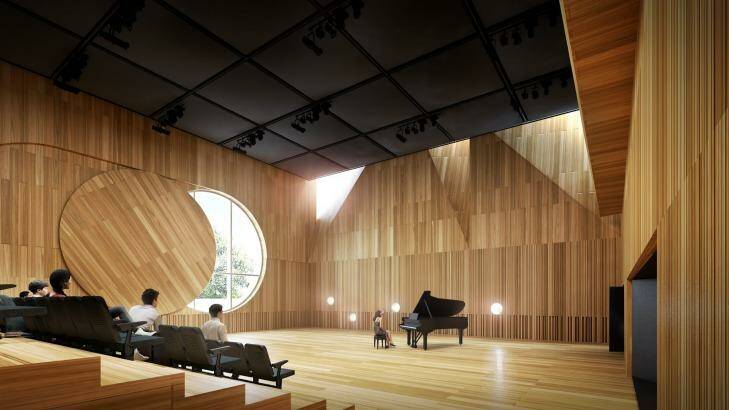 The conservatorium will include a 443-seat auditorium. Photo: John Wardle Architects