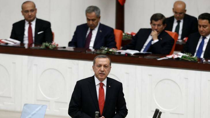 Turkey's President Tayyip Erdogan says the country will fight against Islamic State and other "terrorist" groups in the region but will stick to its aim of seeing Syrian President Bashar al-Assad removed from power. Photo: Reuters