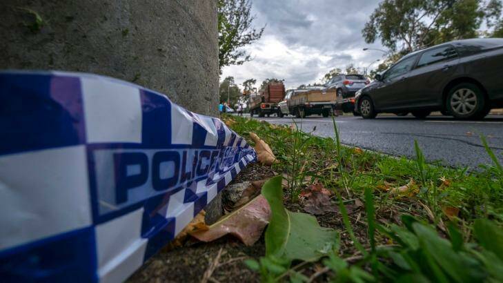 Police were forced to retreat after a group of youths charged at police and then gatecrashed a party in Drysdale Crescent, Point Cook. Photo: Luis Ascui