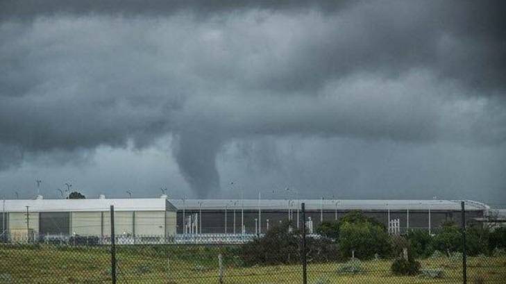 A tornado over Tullamarine this week. Photo: Chris Stone