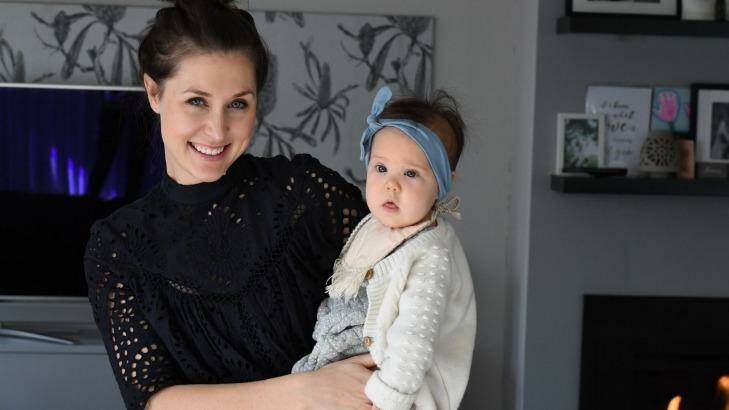 Minerva McKell (with daughter Cleo) says she felt like a failure after her first birth. Photo: Peter Rae