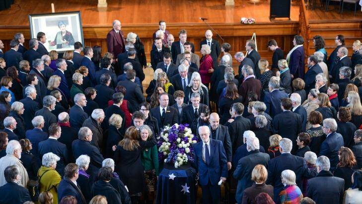 State funeral for former premier Joan Kirner at Williamstown Town Hall. Photo: Justin McManus