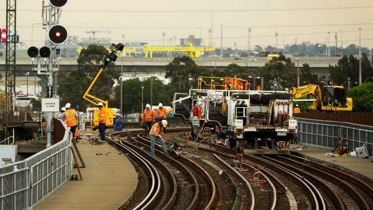 Eight hundred metres of track between Southern Cross and North Melbourne stations needs to be replaced. Photo: Chris Hopkins