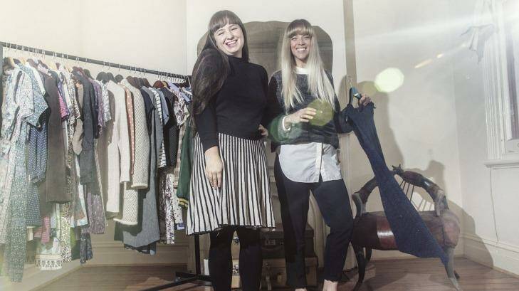 Ruby Hoppen with Hannah Gray, who runs The Clothing Cleanse. Photo: Meredith O'Shea