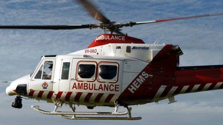 A man who experienced difficulty after diving was transported by air ambulance from Queenscliff to The Alfred hospital on Saturday.