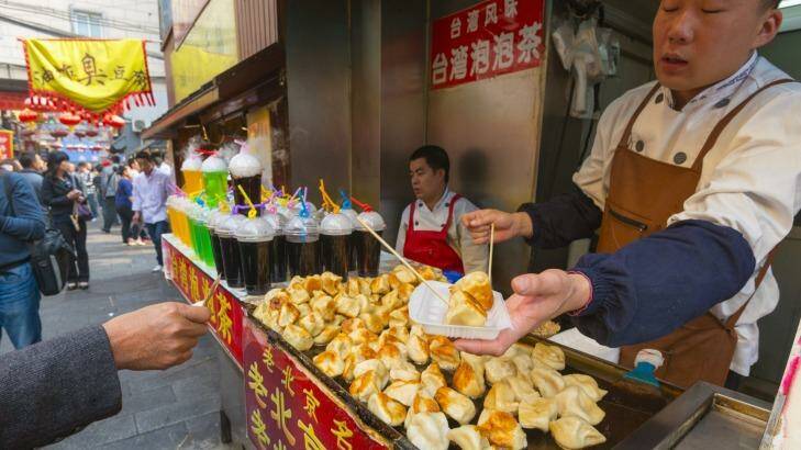 Wangfujing Street in Beijing offers plenty of snacks.