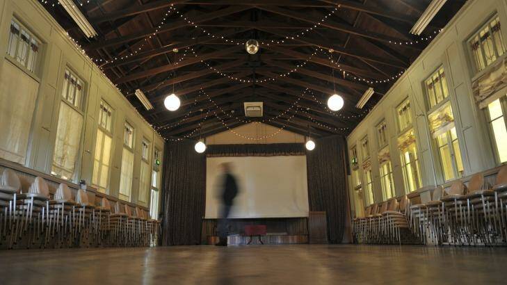 The ballroom in Mount Buffalo Chalet. Under the plan, 90 to 95 per cent of the complex footprint would be retained and reactivated. Photo: Joe Armao