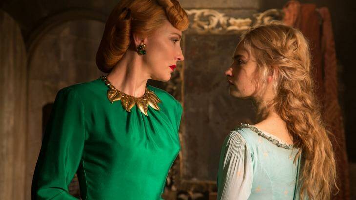 Cate Blanchett and Lily James in Cinderella.