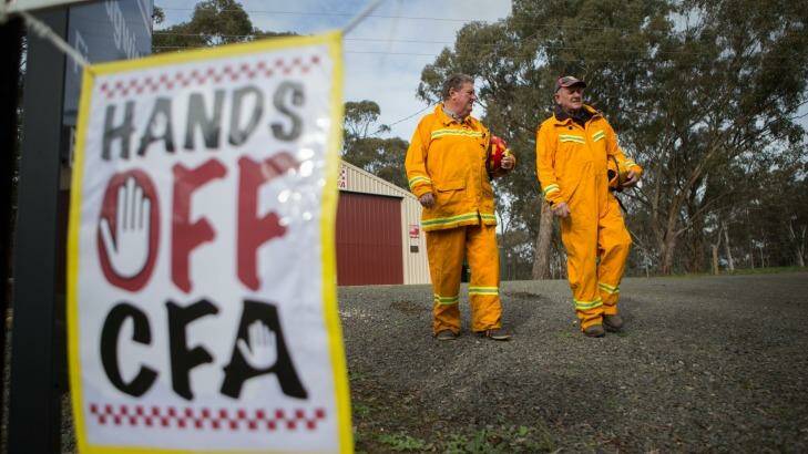Graeme Pearce and Brendan Drechsler have more than 100 years in the CFA between them. Photo: Jason South