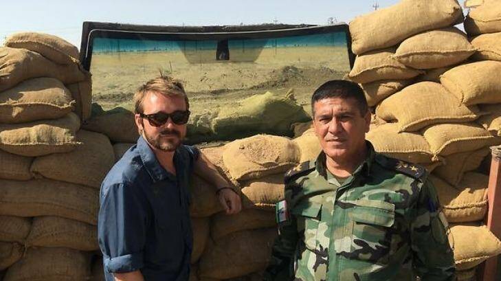 Wyatt Roy in Iraq, in an image provided to SBS.  Photo: Twitter/SBS