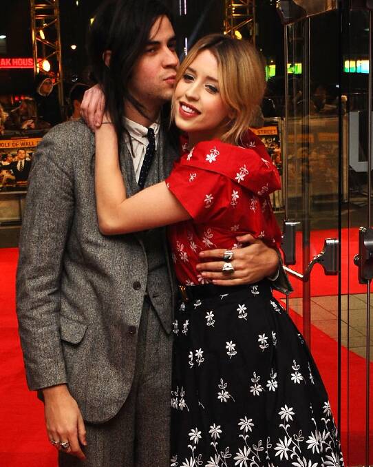 Peaches Geldof and Thomas Cohen attend the UK Premiere of The Wolf of Wall Street at London's Leicester Square on January 9, 2014. Photo: Anthony Harvey