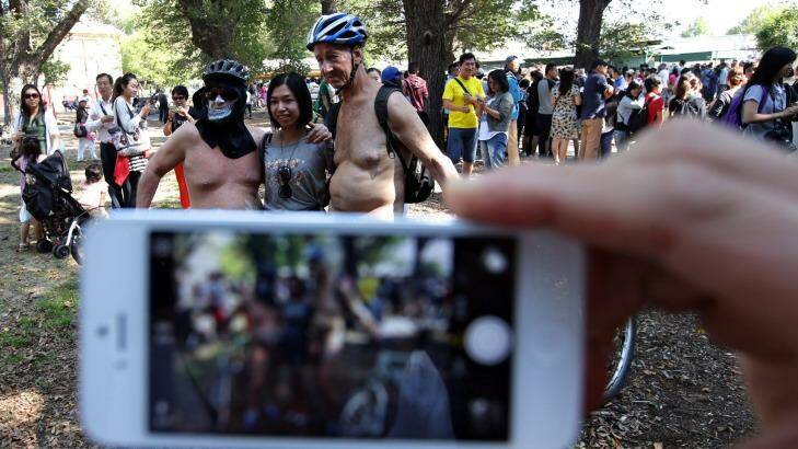 The World Naked Bike Ride Day will start in Collingwood and finish at Parkville. Photo: Jason South 