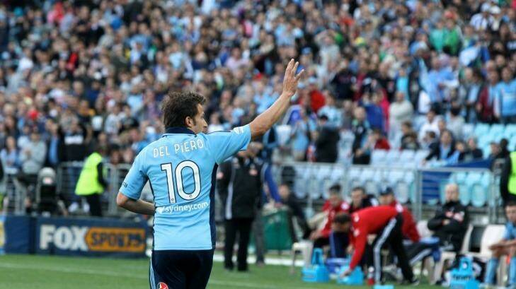 Sydney FC marquee player Alessandro Del Piero may be playing his last home game for the club this weekend. Photo: Brendan Esposito