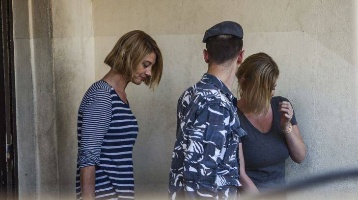 Tara Brown, left, and Australian mother Sally Faulkner, right, leave a women's prison in the Beirut southeastern suburb of Baabda in April. Photo: Diego Ibarra Sanchez/Getty Images