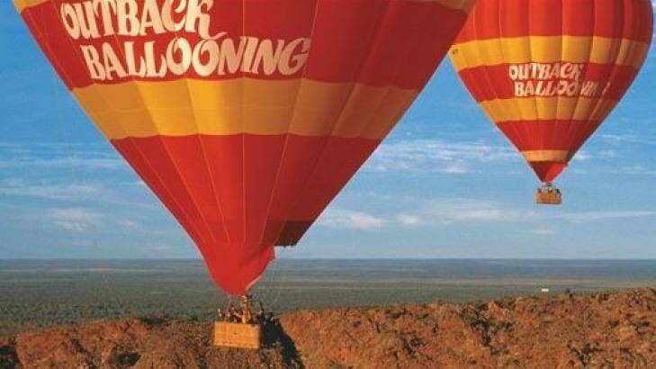 Outback Ballooning flights take place approximately 15 kilometres south of Alice Springs. Photo: Outback Ballooning