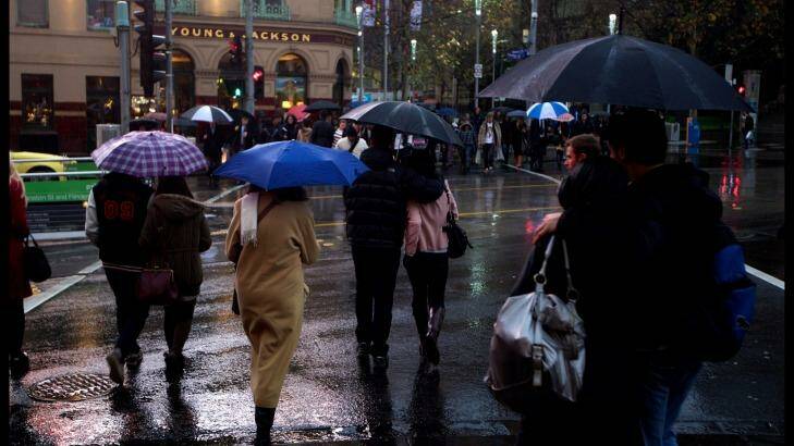 Rain and icy temperatures are expected in Melbourne.