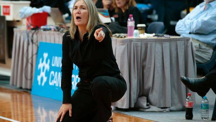 Canberra Capitals coach Carrie Graf isn't impressed with the ABC funding cuts to women's sport coverage.  Photo: Jeffrey Chan