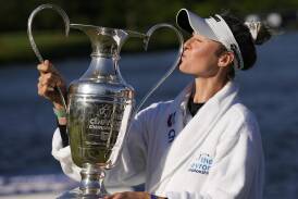 Nelly Korda is to take a break after winning the Chevron Championship, her fifth straight title. (AP PHOTO)