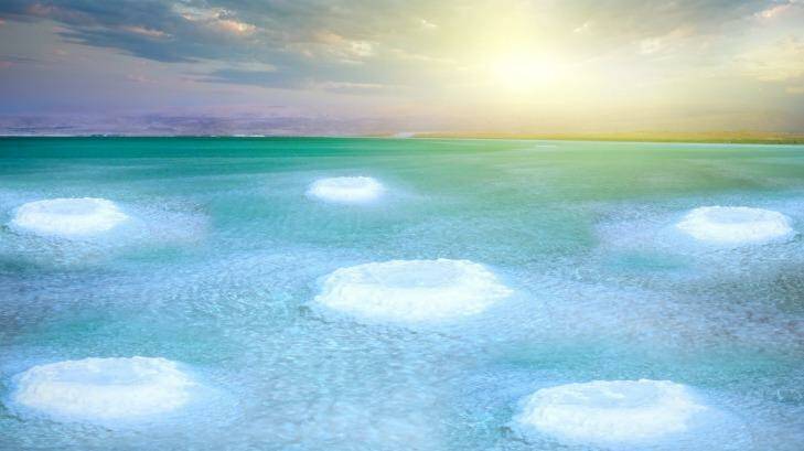 Dead Sea and salt little islands. Photo: iStock