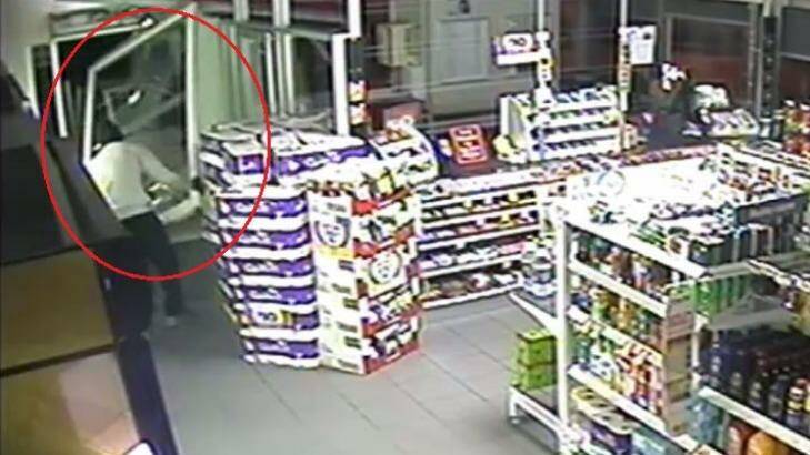 The thief pulled off the front door to get the cigarettes out. Photo: Victoria Police
