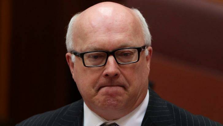 Attorney-General George Brandis's Legal Direction means that even the Prime Minister needs his signed consent to consult Solicitor-General Justin Gleeson. Photo: Andrew Meares