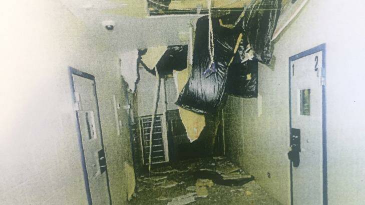 The aftermath of a riot at the Parkville centre on March 7. Photo: Supplied