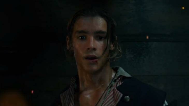 Brenton Thwaites as Henry in <i>Pirates of the Caribbean: Dead Men Tell No Tales</i>.  Photo: Screen grab