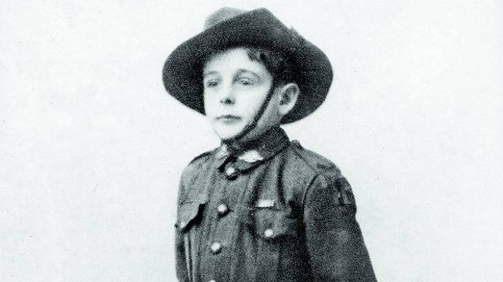 Digger (Henri Hemene) in a  miniature tailor-made Australian uniform in London, 1919. Photo: supplied