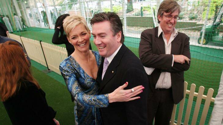 Today host Jessica Rowe with Eddie McGuire, before she was axed. Photo: Jon Reid