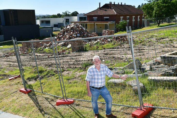 Former boss of the old Kew insitution Max Jackson amongst dilapidated heritage buildings, Kew cottage redevelopment. 9th March 2017. The Age Fairfaxmedia News Picture by JOE ARMAO Photo: Joe Armao