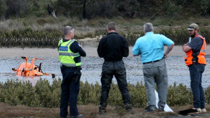 The gyrocopter that crashed at Cannons Creek, killing one man.  Photo: Paul Jeffers