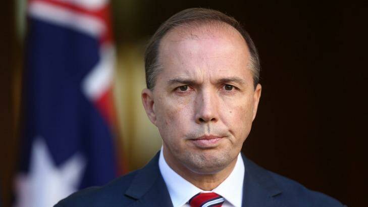 Immigration Minister Peter Dutton lashed out at Professor Triggs. Photo: Andrew Meares