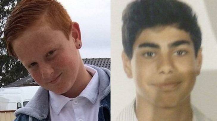 Missing boys Nabil Salem (left) and Ali Zogheib. Photo: Victoria Police.