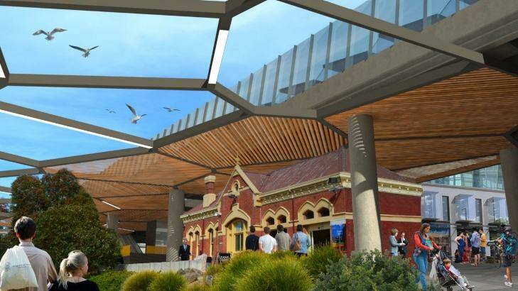 An artist's impression of what Coburg Station could look like.  Photo: supplied