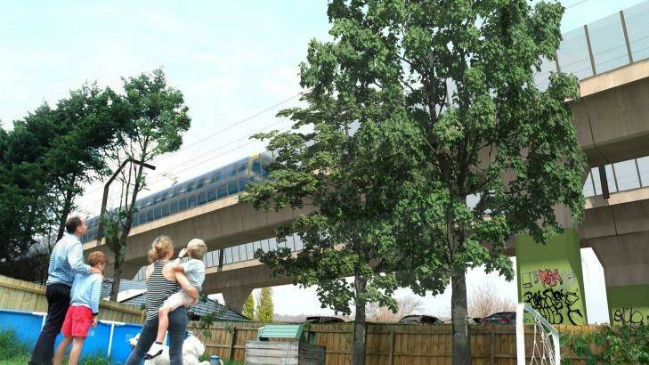 An artist's impression of what sky rail could look like. Photo: Supplied
