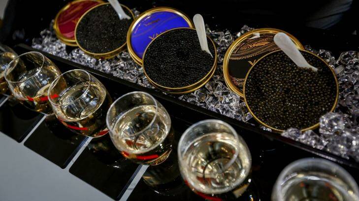 Mumm champagne and caviar are a spring racing luxury. Photo: Eddie Jim