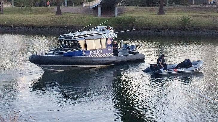 Police search the Maribyrnong River on February 5. Photo: Beau Donelly
