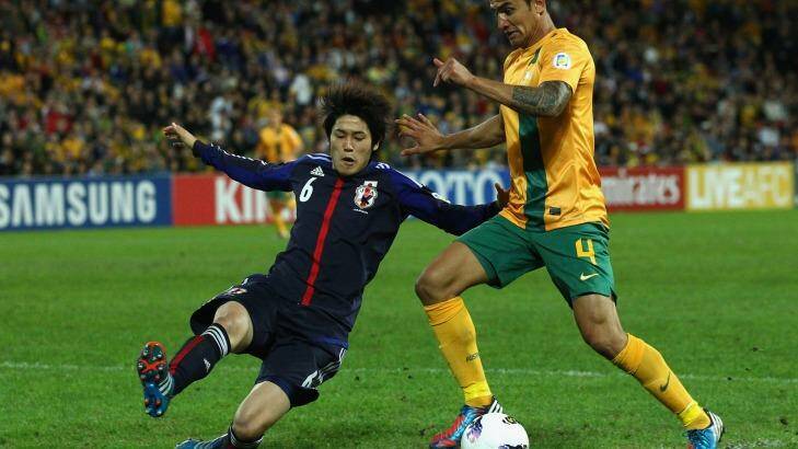 The Socceroos played Japan during qualification for the 2014 World Cup. Photo: Robert Cianflone