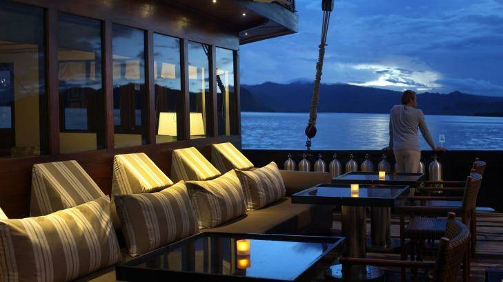 The deck on the Alila Purnama cruise ship. Photo: Supplied