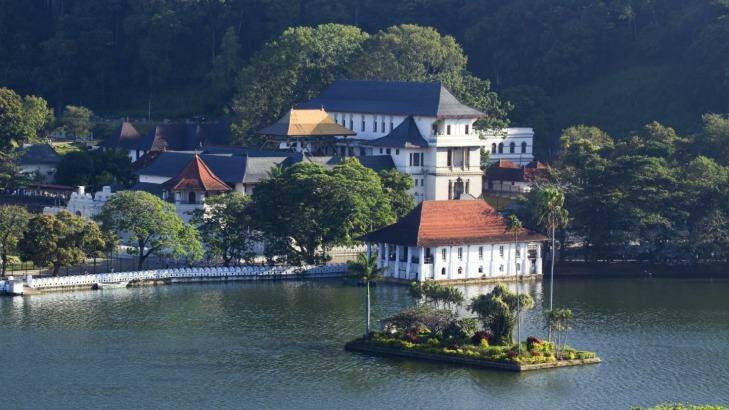 The city of Kandy, Sri Lanka is the home of The Temple of the Tooth Relic one of the most venerable places for Buddhists.