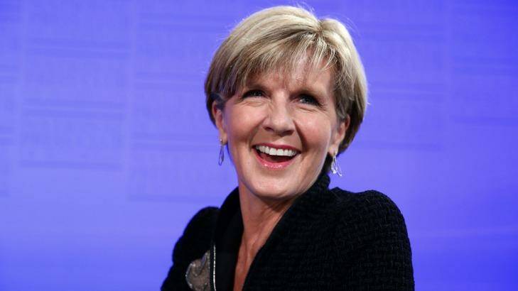 Level with PM: Julie Bishop's approval as preferred Liberal leader has nearly doubled in five months. Photo: Alex Ellinghausen