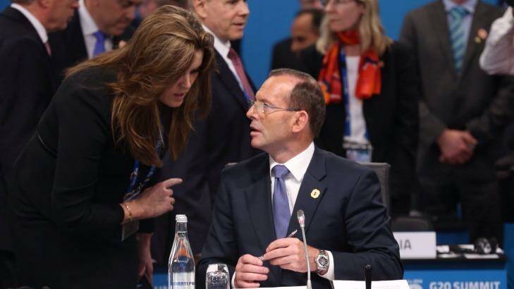 Tony Abbott has hit back at critics of his chief adviser Peta Credlin. Photo: Andrew Meares