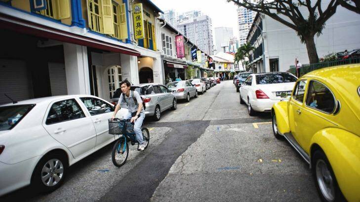 A row of ornate, pre-war Chinese shophouses in Singapore's Duxton Hill neighborhood. Photo: New York Times