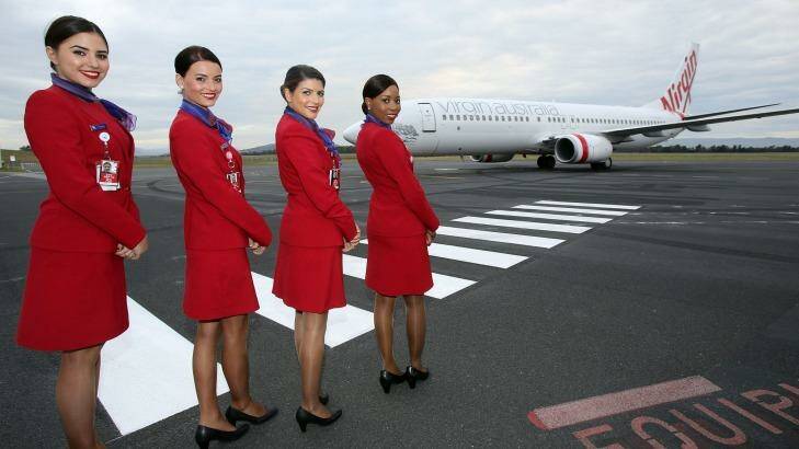 Virgin Australia cabin crew. Photo: Graham Denholm