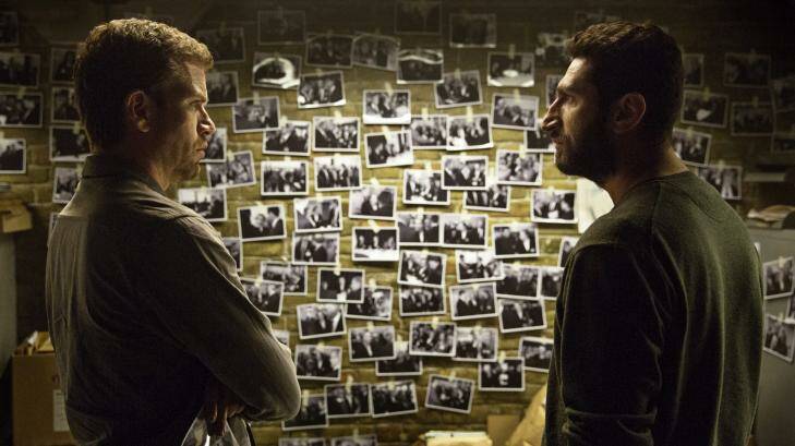Nikolaj Lie Kaas and Fares Fares in Danish film <i>The Keeper of Lost Causes</i>.