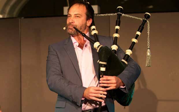 Geoff Shaw on bagpipes