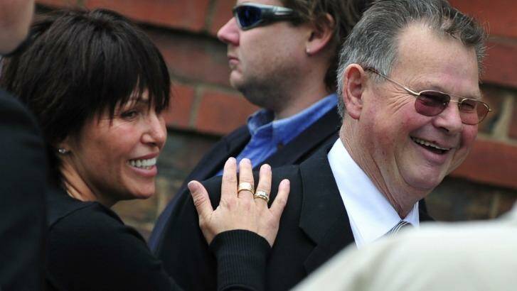 George Williams - seen here with his daughter-in-law Roberta - was let out of prison for  his wife's funeral in December 2008. Photo: Jason South